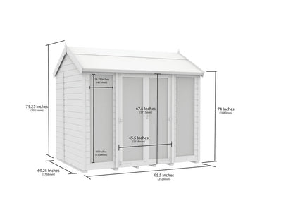 Scandi 6 x 8 Apex Summerhouse (Full Height Window) - Premium Garden