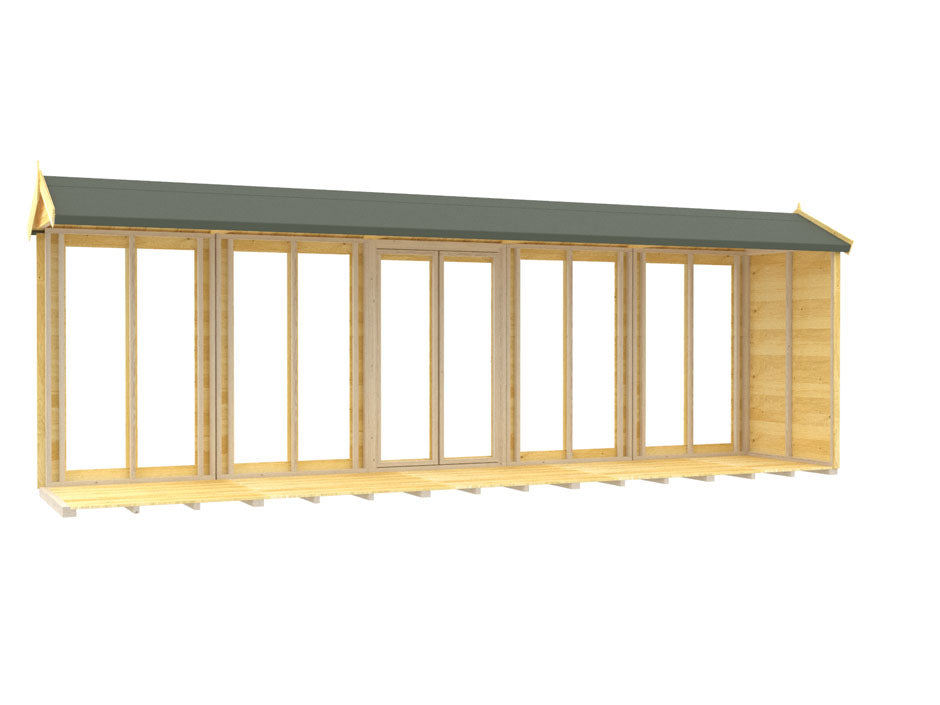 Scandi 4 x 20 Apex Summerhouse (Full Height Window) - Premium Garden