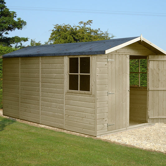 Shire 13 X 7 Jersey Pressure Treated Shed - Premium Garden