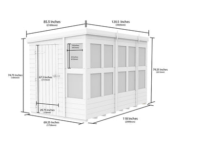 Scandi 10 x 6 Pent Pottingshed - Premium Garden