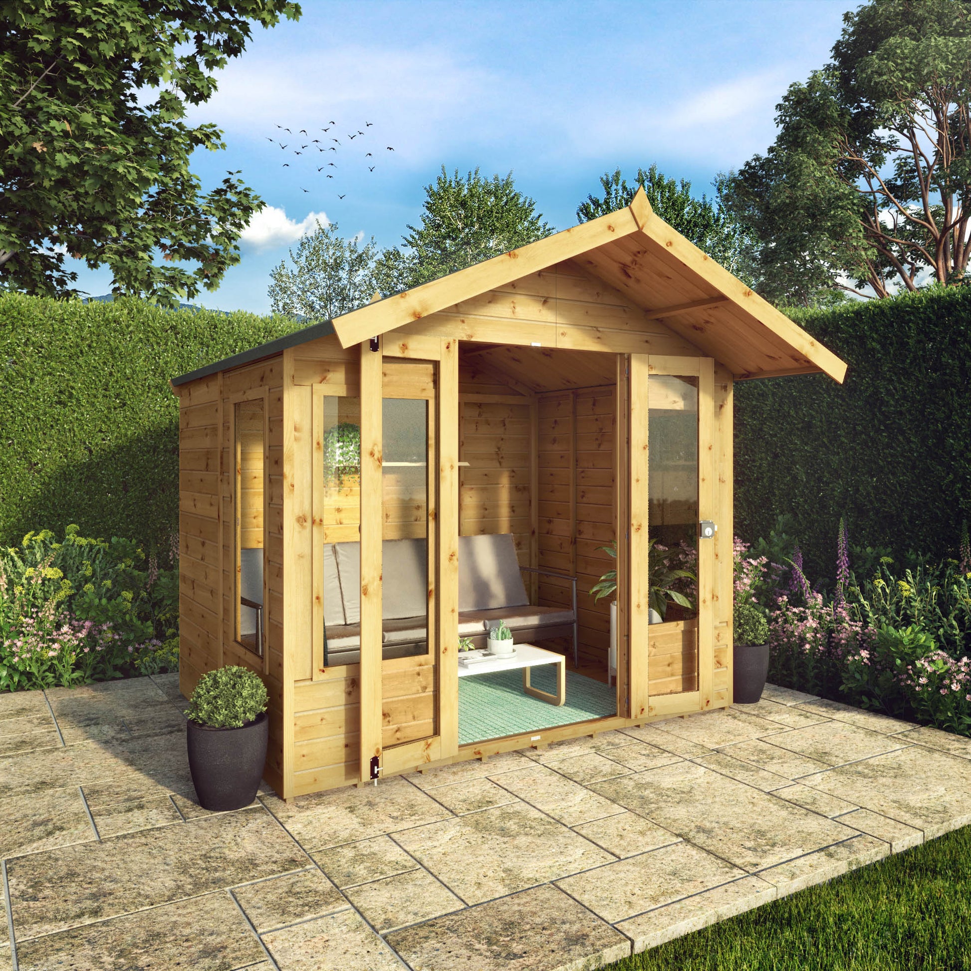 Mercia 6 x 8  Sussex Summerhouse - Premium Garden