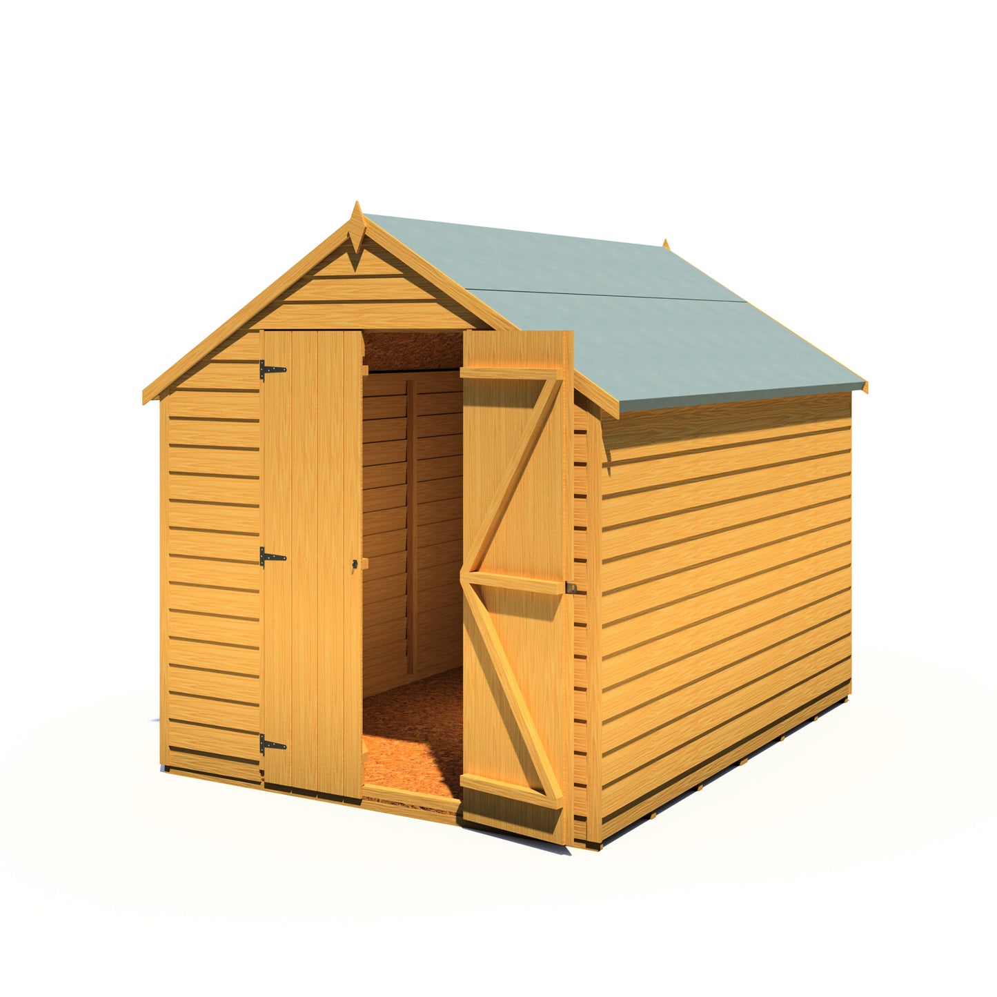 Shire 8 x 6 Overlap Value Dip Treated Garden Shed Shed - Premium Garden