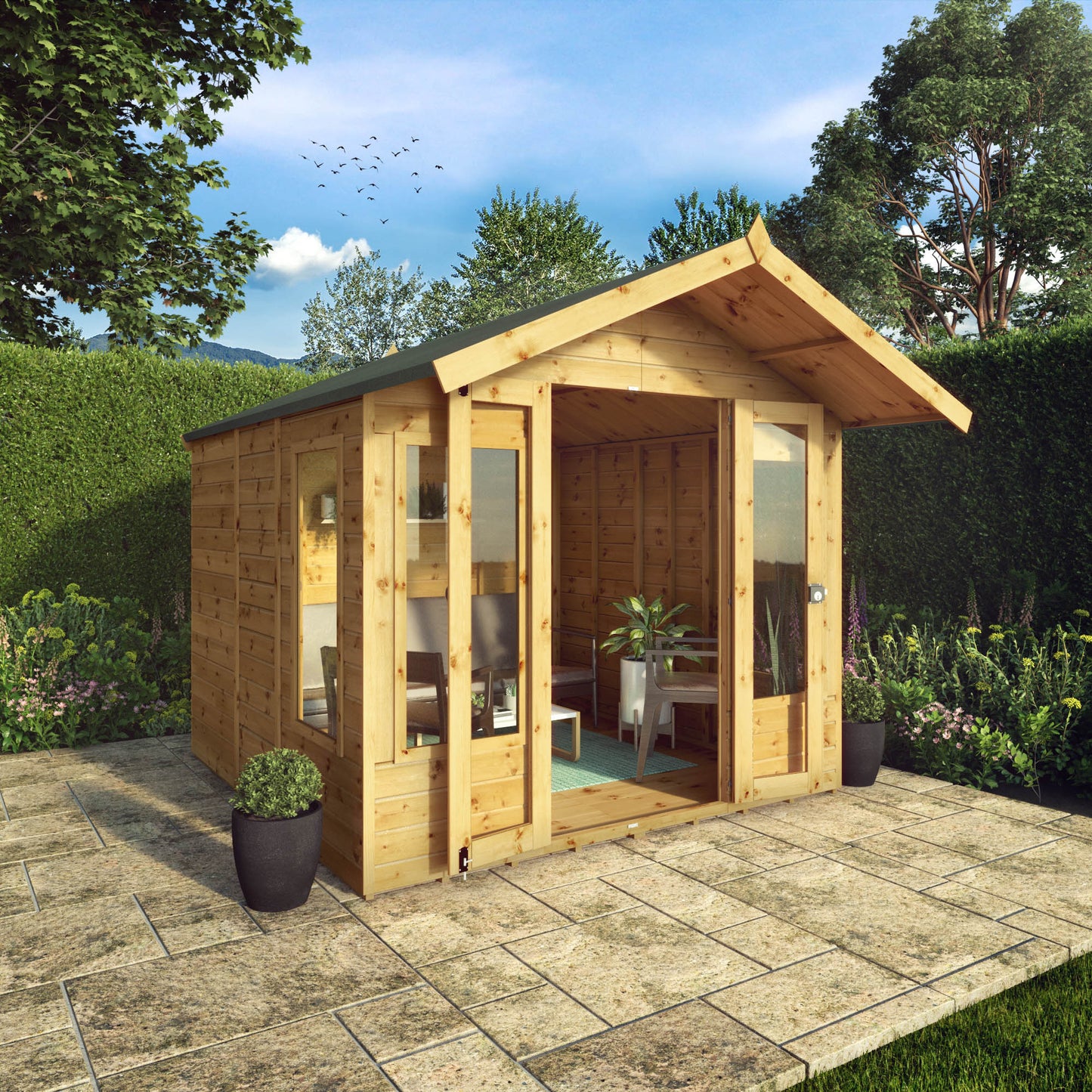 Mercia 8 x 8  Sussex Summerhouse - Premium Garden