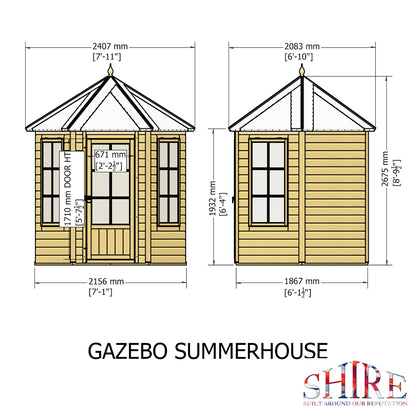Shire 6 X 6 Gazebo Summerhouse  Summerhouse - Premium Garden