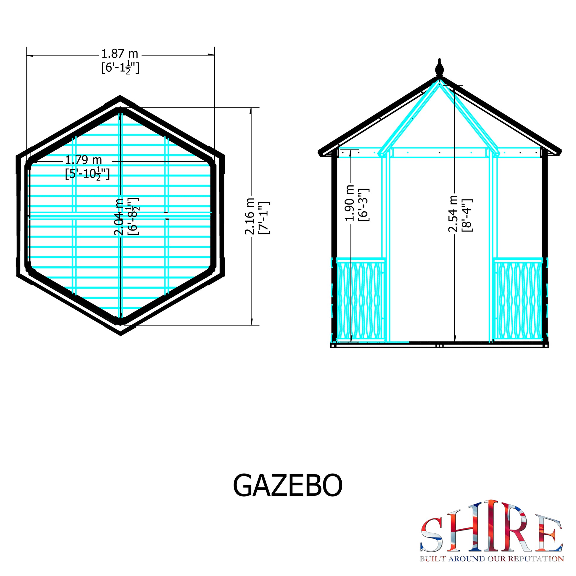 Shire 6 X 6 Gazebo Summerhouse  Summerhouse - Premium Garden