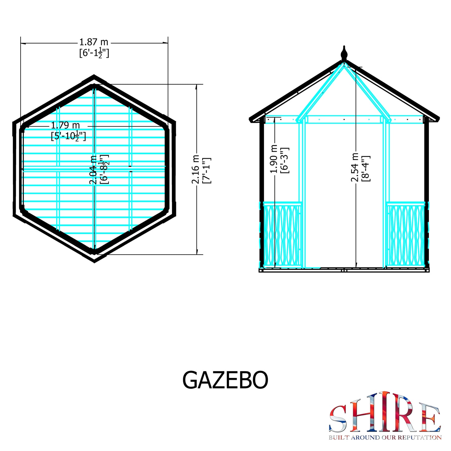 Shire 7 X 6 Gazebo - Premium Garden