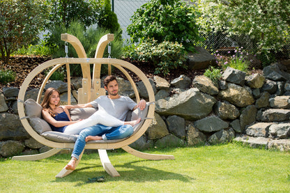 Amazonas Globo Royal Taupe Double Seater Hanging Chair (Weatherproof Cushion) - Premium Garden