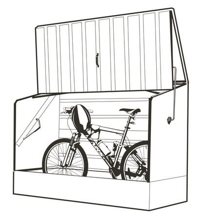 Trimetals Outdoor Metal Bicycle Storage - Premium Garden
