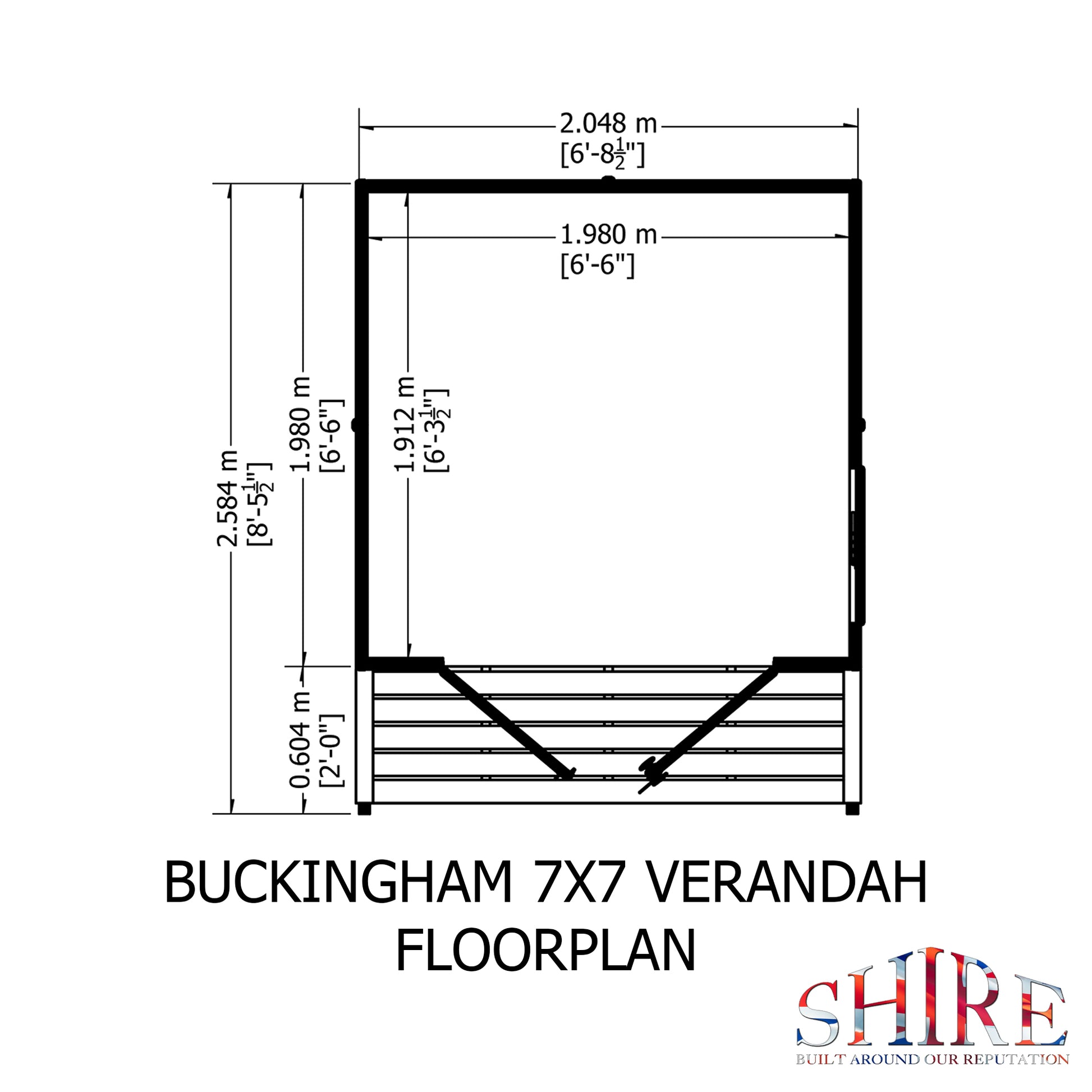 Shire 7 X 7 Buckingham Pressure Treated  Summerhouse - Premium Garden