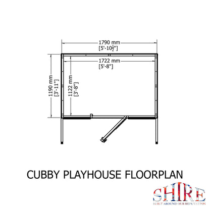 Shire 6 X 4 Cubby Playhouse - Premium Garden