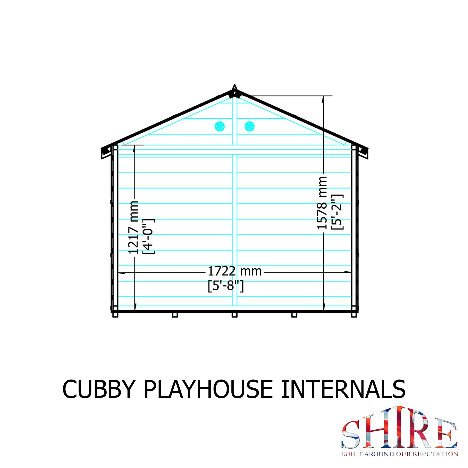 Shire 6 X 4 Cubby Playhouse - Premium Garden