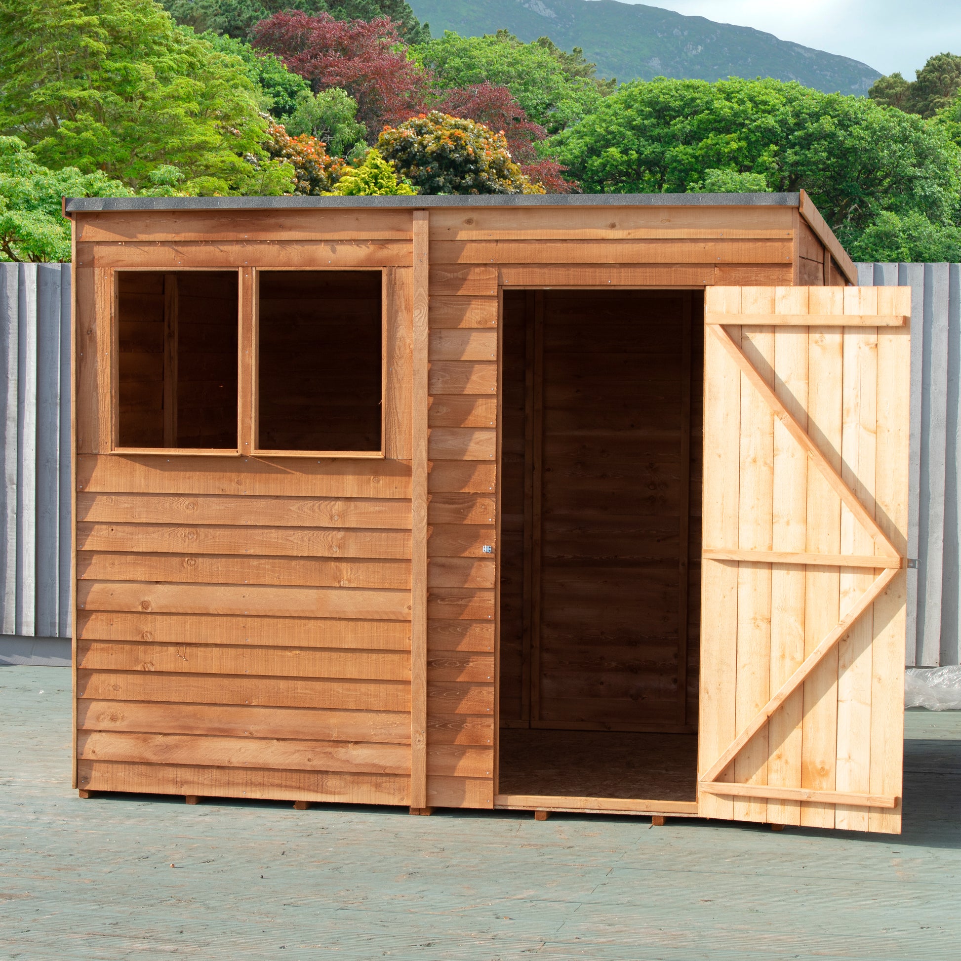 Shire 8 x 6 Dip Treated Overlap Shed Pent - Premium Garden
