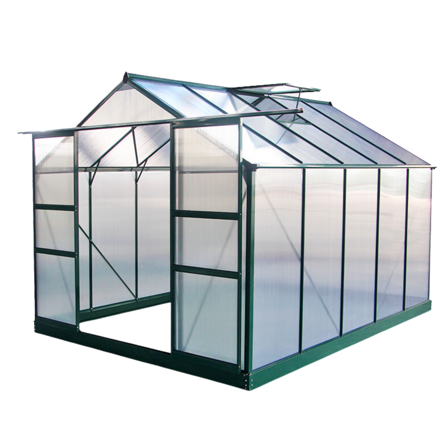 Harvester 8 x 12 Aluminium Polycarbonate Greenhouse - Premium Garden