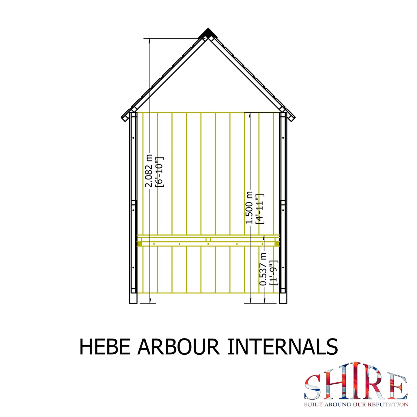 Shire 4 X 2 Pressure Treated Hebe Arbour - Premium Garden