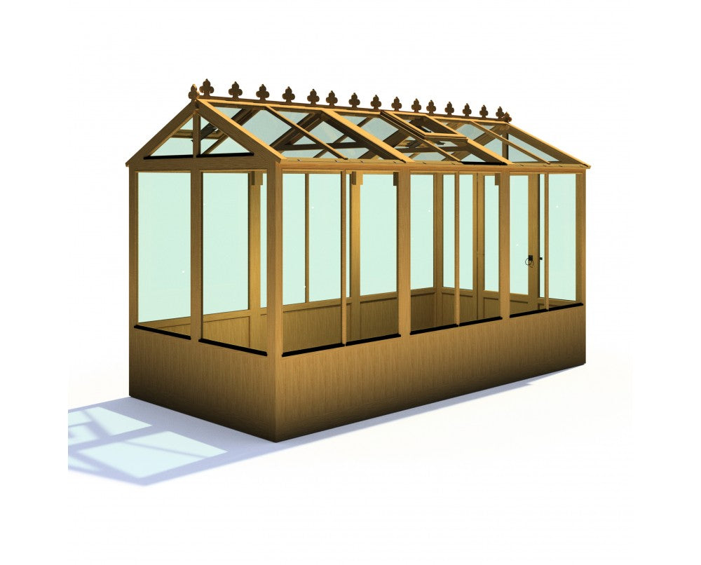 Shire Holkham 6x12 Wooden Greenhouse - Premium Garden