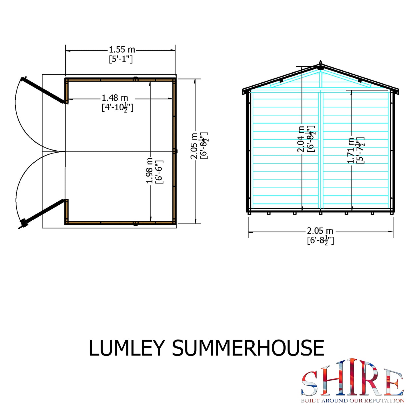 Shire 7 X 5 Lumley  Summerhouse - Premium Garden