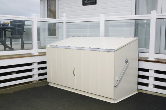 Trimetals Storeguard Metal Outdoor Storage Unit - Cream - Premium Garden