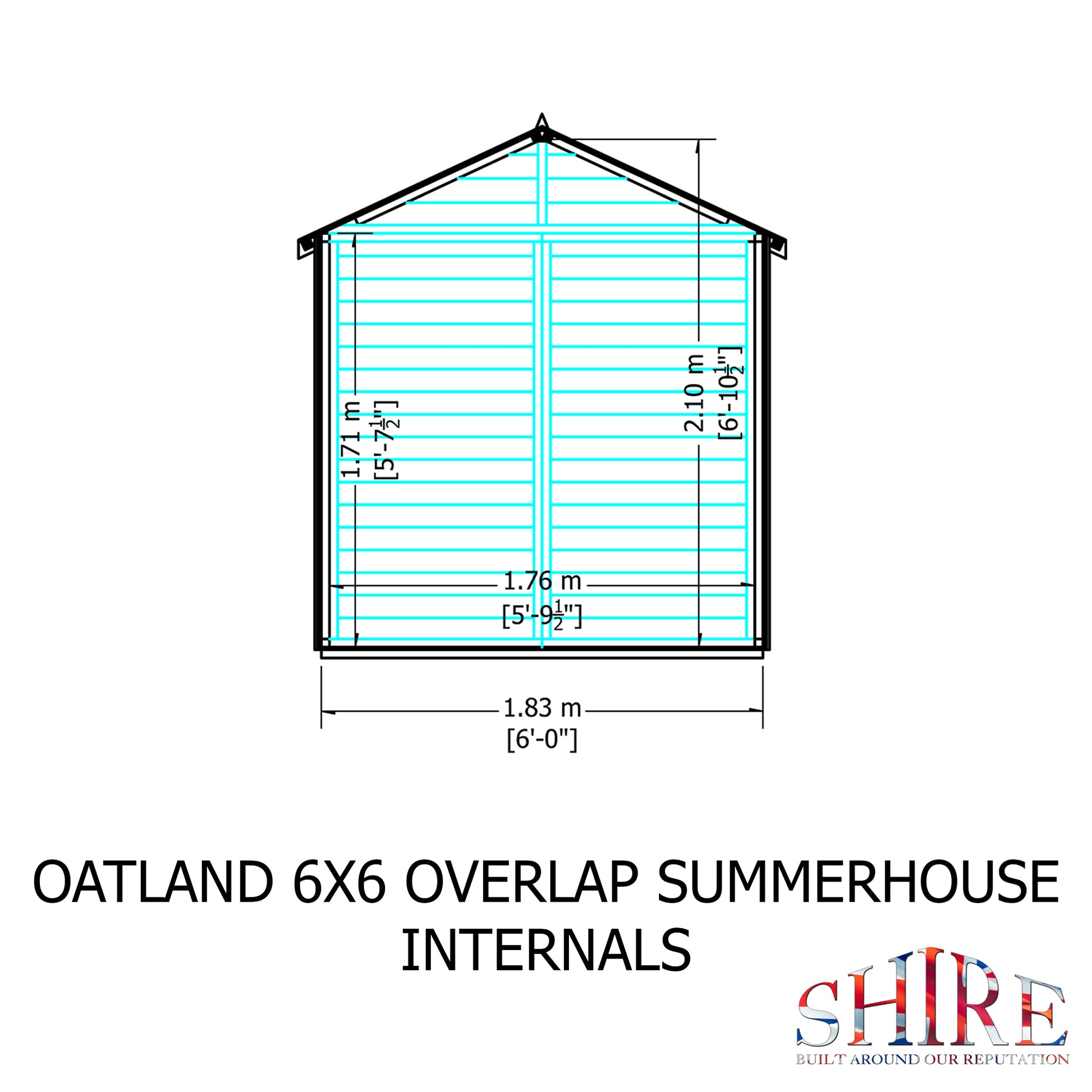 Shire 6 X 6 Oatland Overlap  Summerhouse - Premium Garden