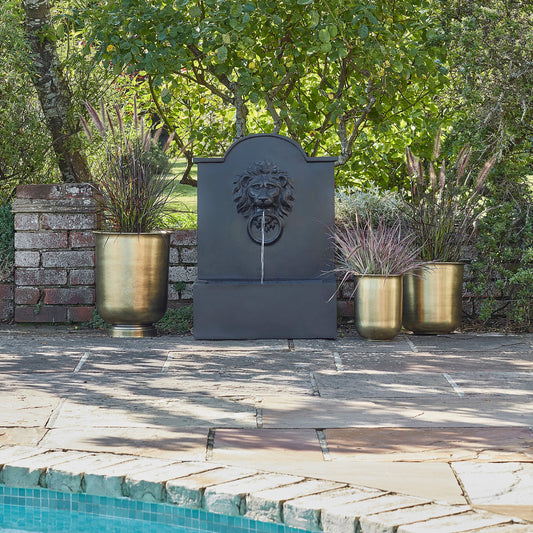Ivyline Luxury Lion Water Feature - Premium Garden