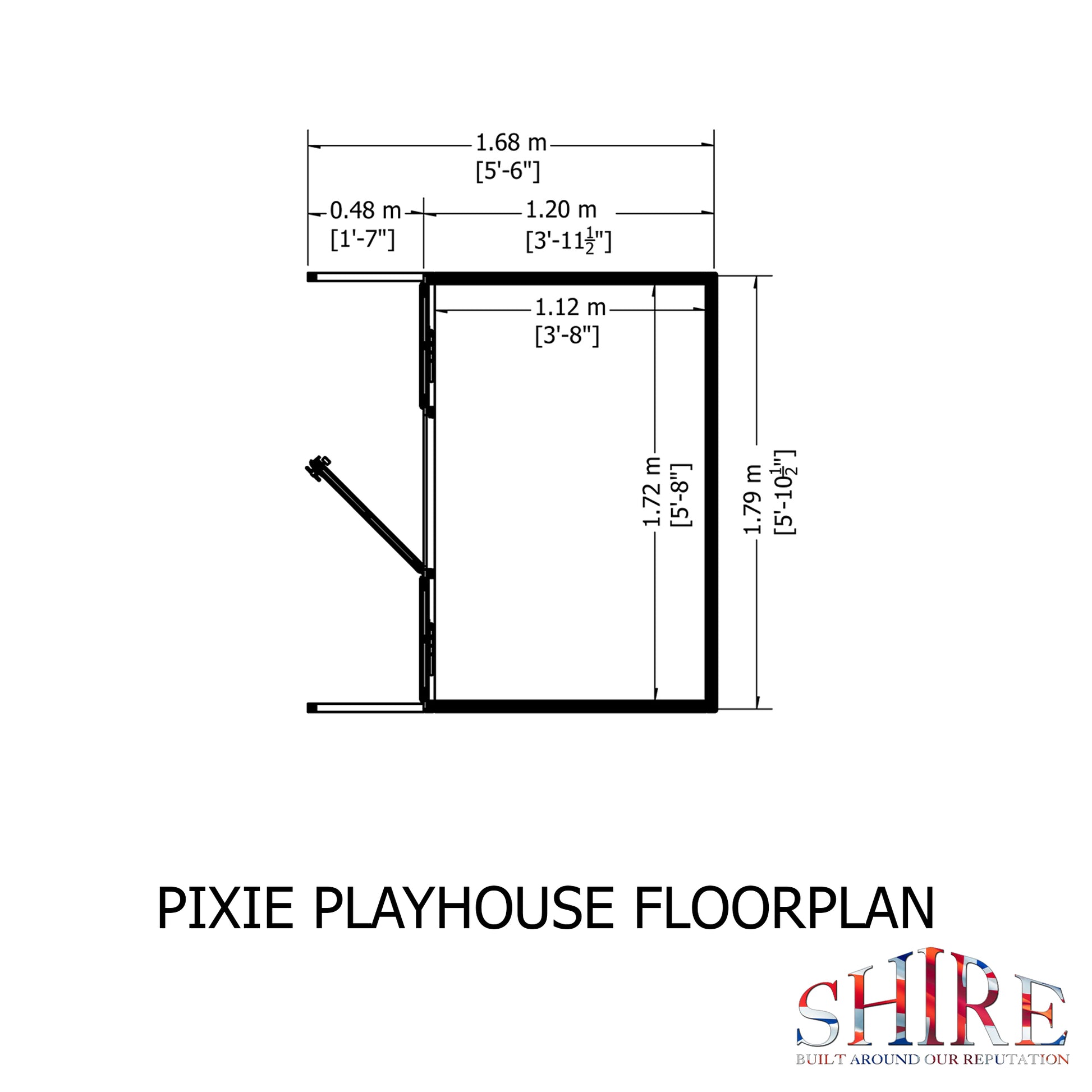 Shire 6 X 4 Pixie Playhouse - Premium Garden