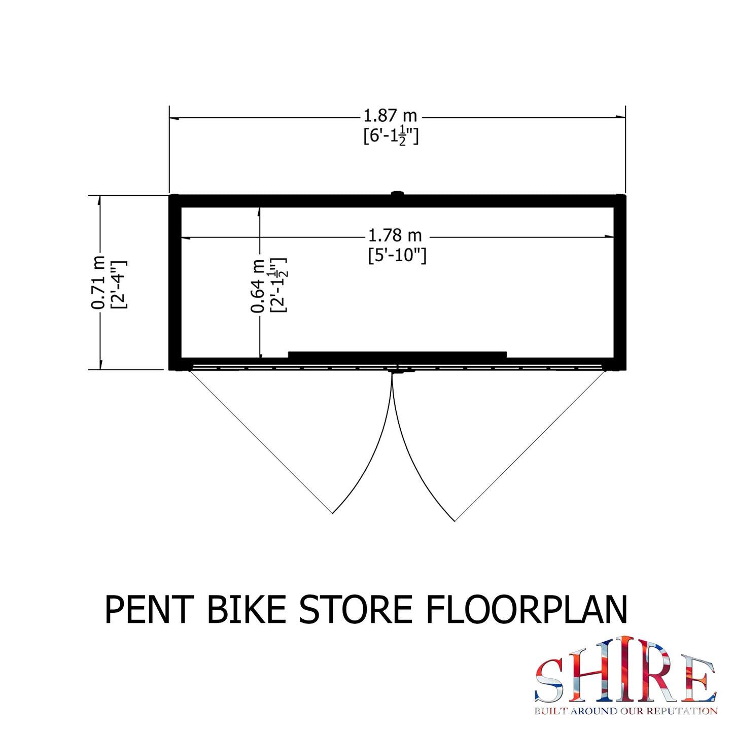 Shire 6 X 3 Pent Shiplap Bike Store No Floor - Premium Garden