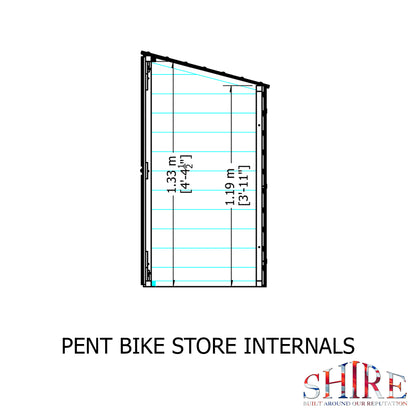 Shire 6 X 3 Pent Shiplap Bike Store No Floor - Premium Garden