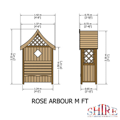 Shire 4 X 2 Rose Arbour - Premium Garden