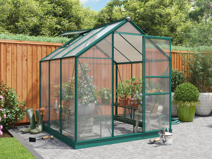 Rosette Hobby 6 x 6 Aluminium Polycarbonate Greenhouse - Premium Garden