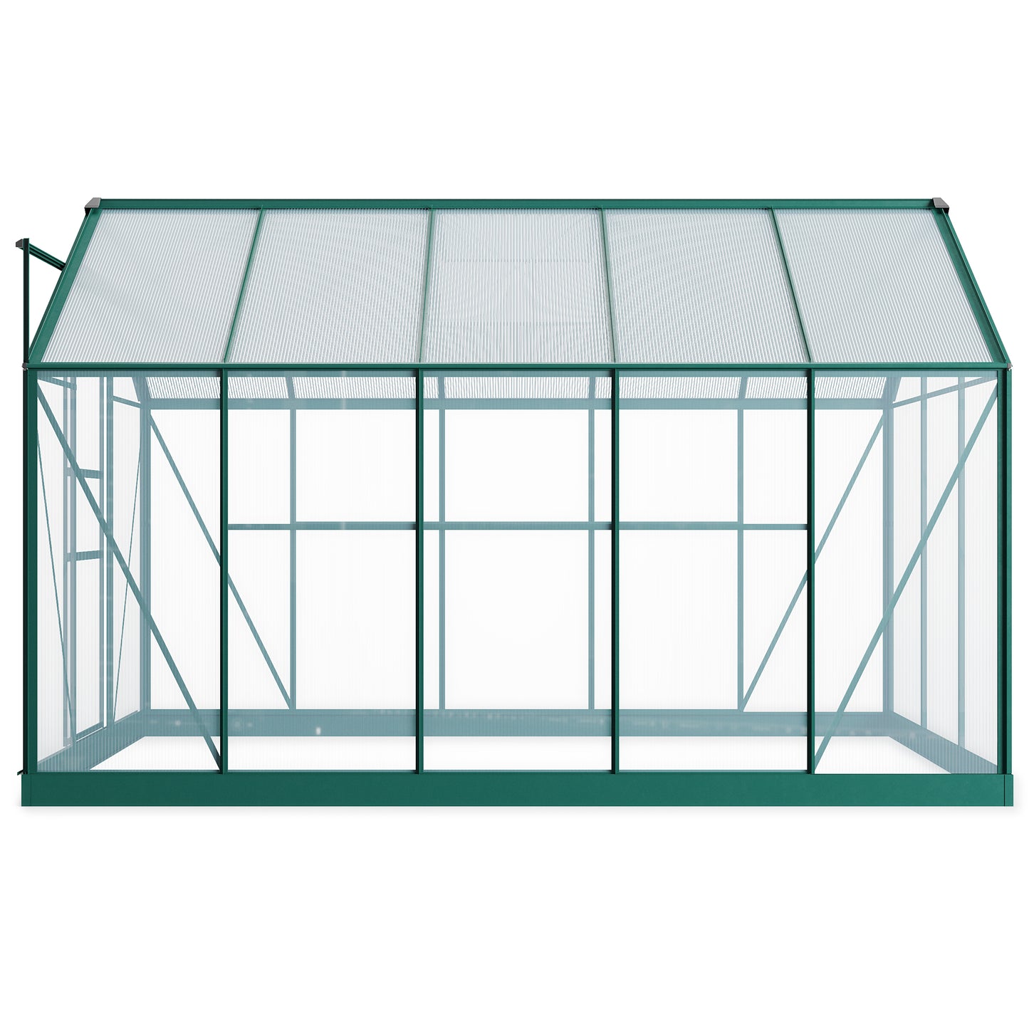 Rosette Hobby 6 x 10 Aluminium Polycarbonate Greenhouse - Premium Garden