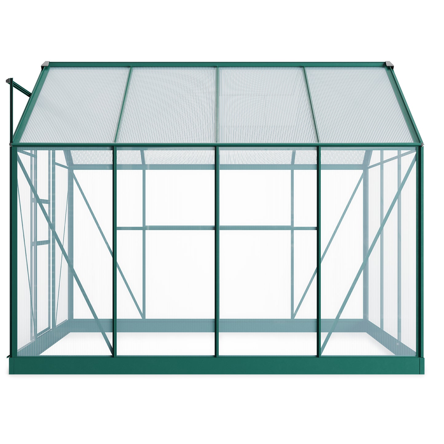 Rosette Hobby 6 x 8 Aluminium Polycarbonate Greenhouse - Premium Garden