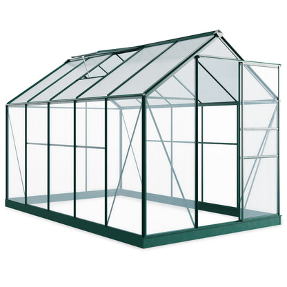 Rosette Hobby 6 x 10 Aluminium Polycarbonate Greenhouse - Premium Garden