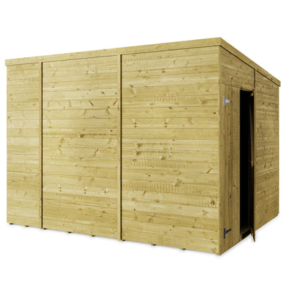 Store More 10 x 8 Tongue and Groove Pent Shed - Premium Garden