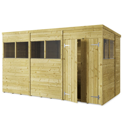 Store More 12 x 6 Tongue and Groove Pent Shed Windowed - Premium Garden