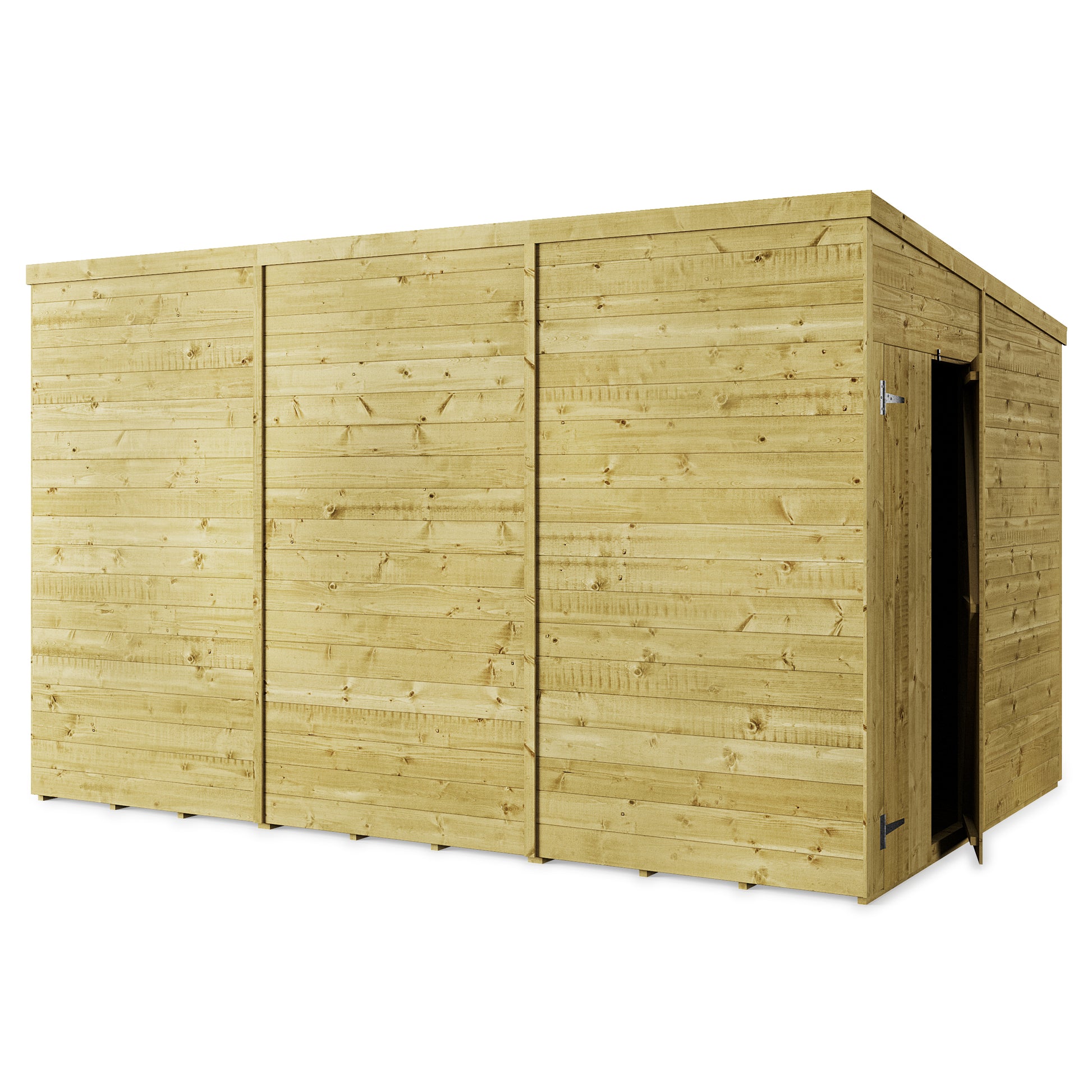 Store More 12 x 8 Tongue and Groove Pent Shed - Premium Garden