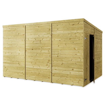 Store More 12 x 8 Tongue and Groove Pent Shed - Premium Garden