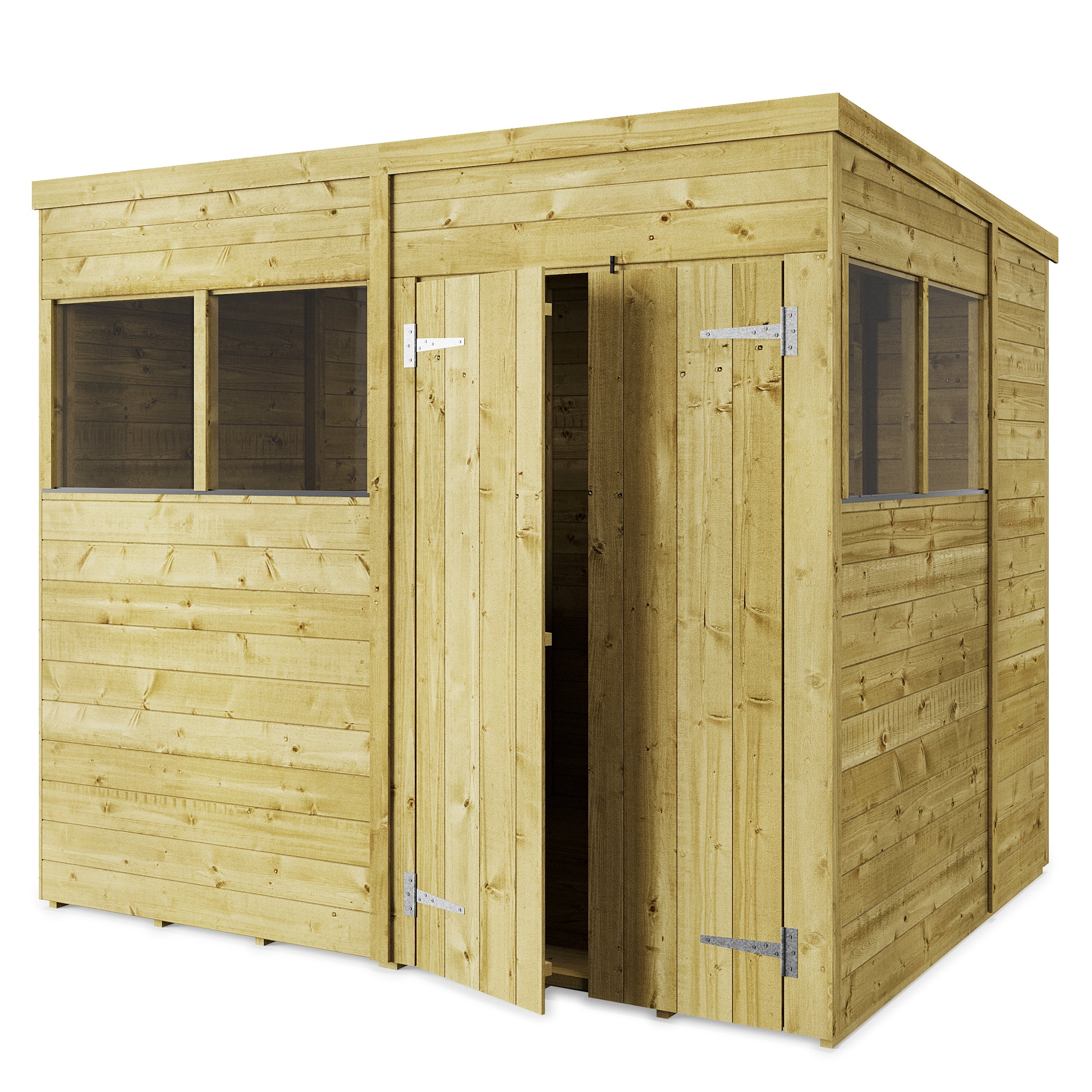 Store More 8 x 6 Tongue and Groove Pent Shed  Windowed - Premium Garden
