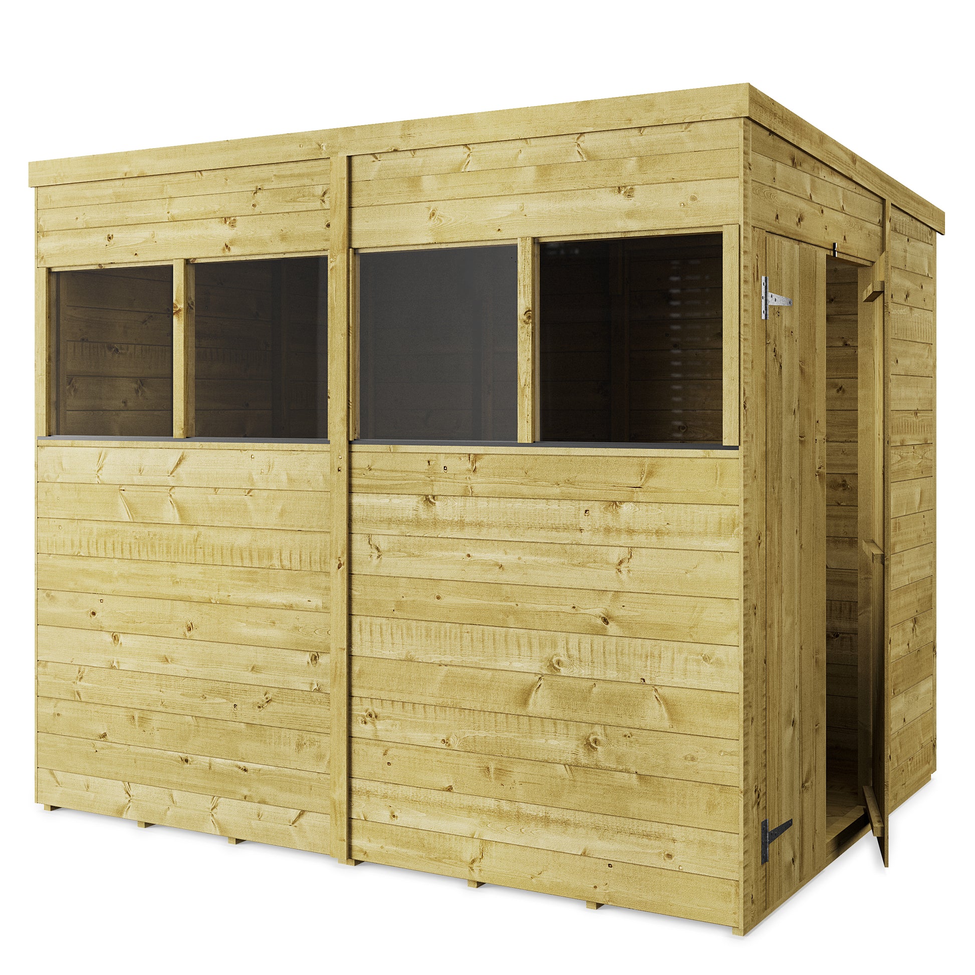 Store More 8 x 6 Tongue and Groove Pent Shed  Windowed - Premium Garden