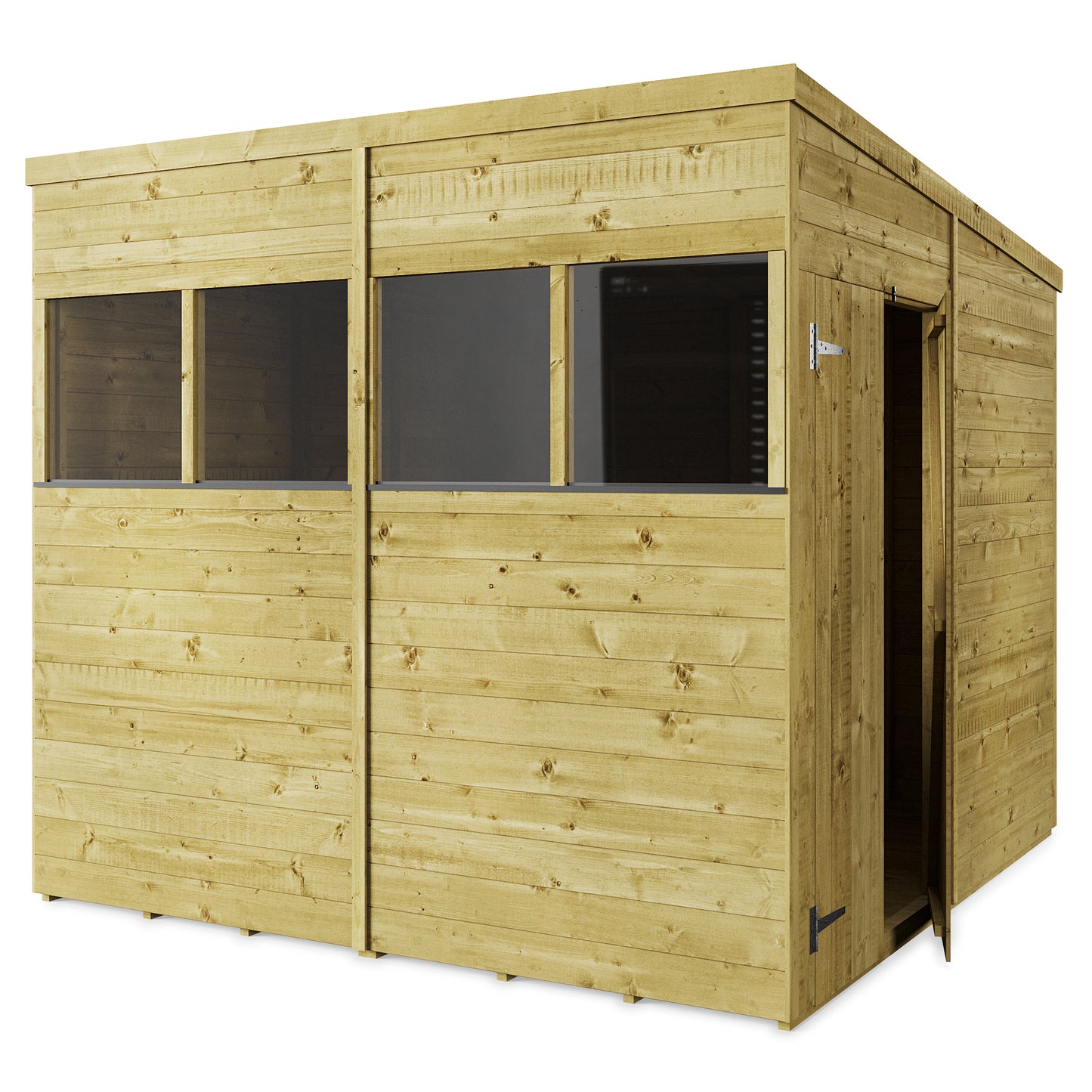 Store More 8 x 8 Tongue and Groove Pent Shed Windowed - Premium Garden