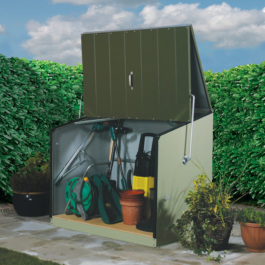 Trimetals Stowaway Metal Storage Unit - Olive & Moorland Green - Premium Garden