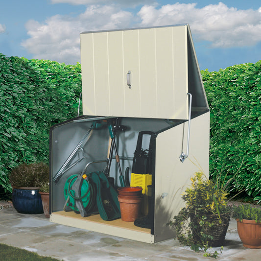 Trimetals Stowaway Metal Storage Unit - Cream - Premium Garden