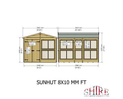 Shire Sun Hut 8x10 Potting Shed - Premium Garden