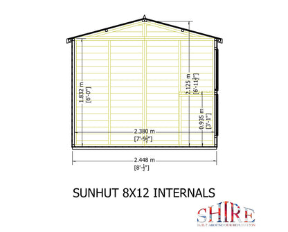 Shire Sun Hut 8x12 Potting Shed - Premium Garden