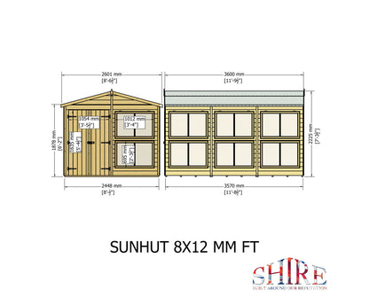 Shire Sun Hut 8x12 Potting Shed - Premium Garden