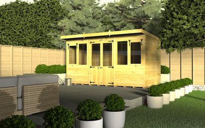 Scandi 10 x 5 Pent Summerhouse - Premium Garden