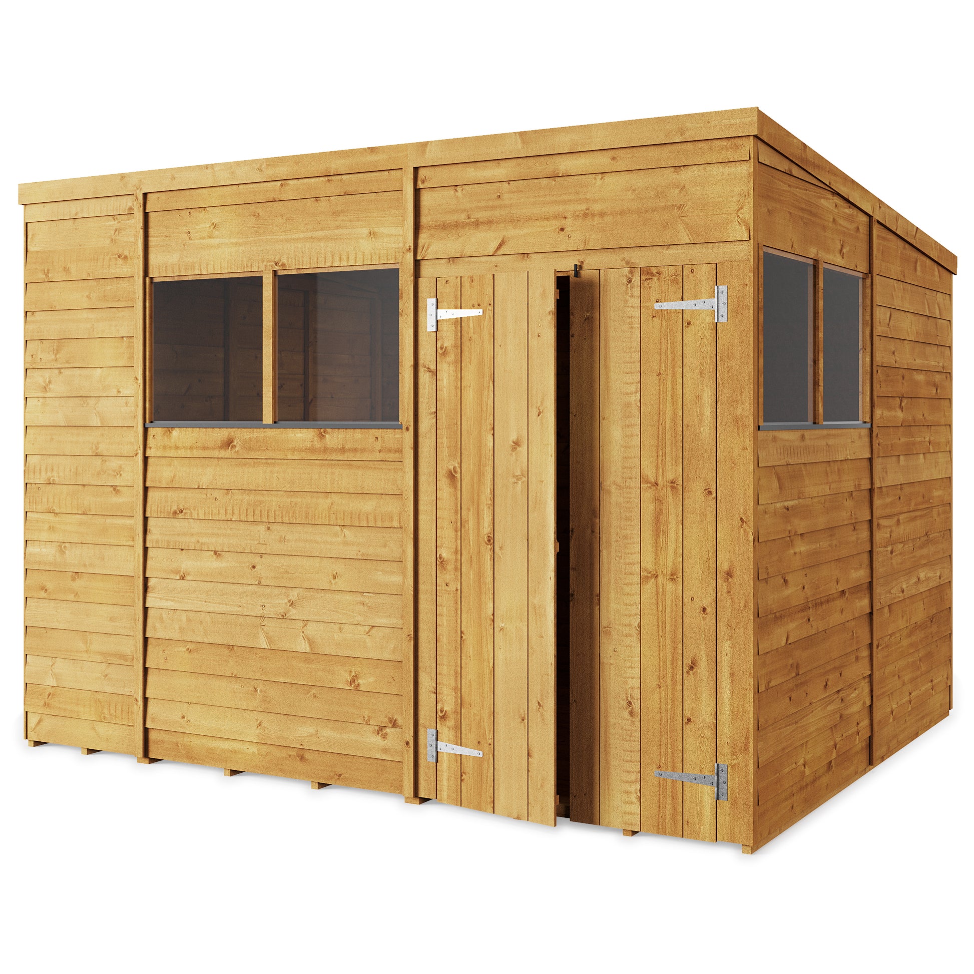 Store More Overlap Pent Shed - 10x8 Windowed
